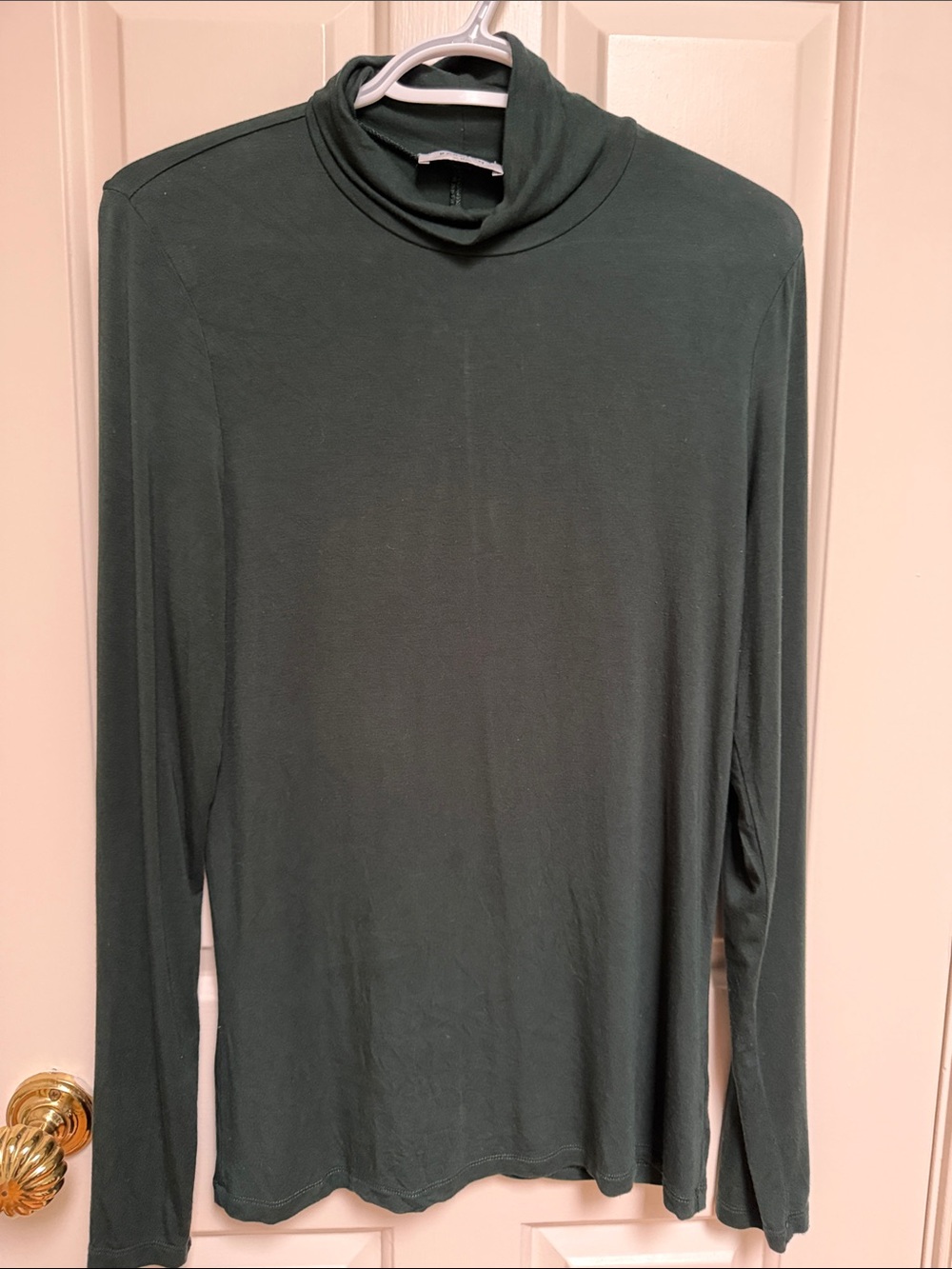 Babaton sz M Dark Forest Green long sleeve relaxed turtleneck mockneck